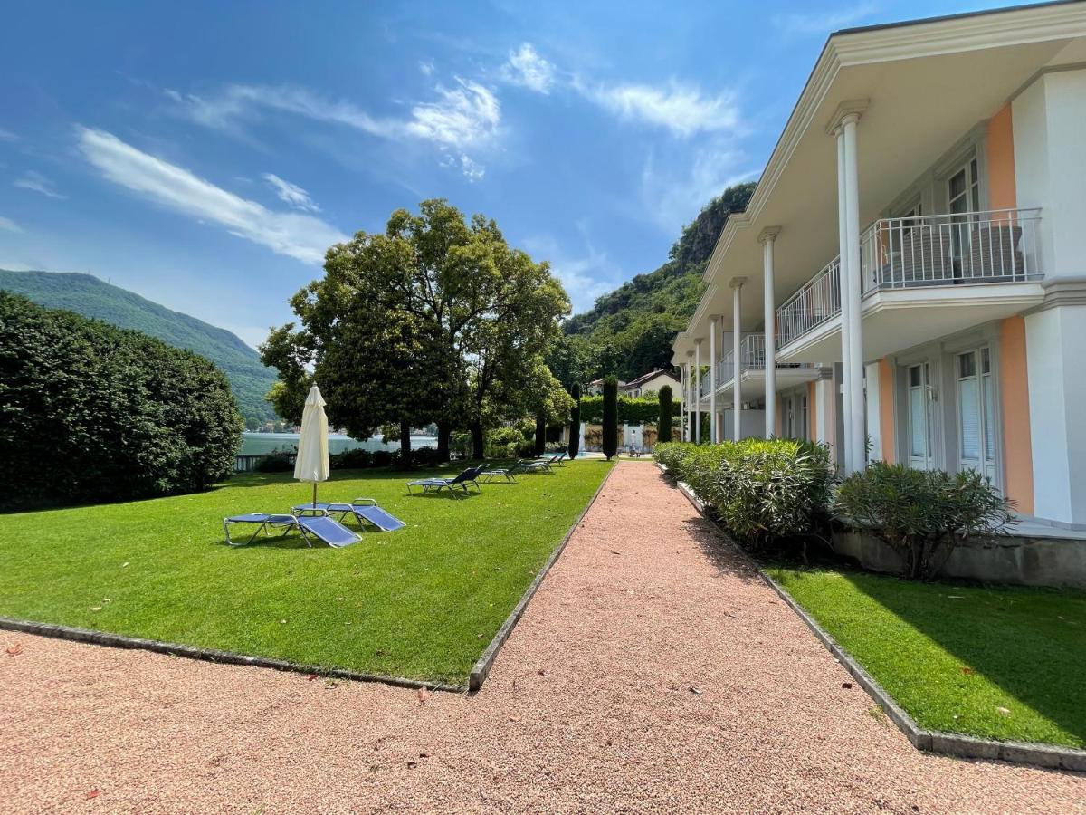 Ville Lago Lugano Porto Ceresio Exterior foto